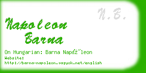 napoleon barna business card